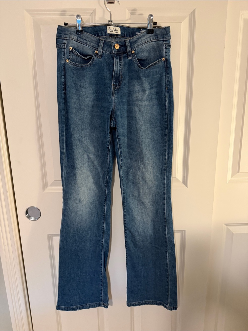 Nicole Miller Medium Blue Flare Jeans